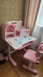 Комплект меблів (стіл + стільчик + полиця) Mealux Octo Pink (арт. BD-33 PN)