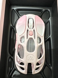 Геймерська акумуляторна, бездротова (Bluetooth + 2,4G), миша GravaStar M1 Pro, magnesium alloy body, PAW3395 ,RGB, Pink (GRAVASTARM1PRO_PNK)
