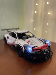 Конструктор машинка техник Porsche 911 детский конструктор для мальчика спортивная гоночная машина порше для сборки для взрослых и детей большой игровой развивающий набор подарок на день рождения OnePro Белый 73704 фото от покупателей 13