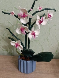 Конструктор Орхидея 608 деталей Ботаническая коллекция Набор Botanical Orchid Оригинальный подарок девушке и маме конструктор цветы фото от покупателей 2
