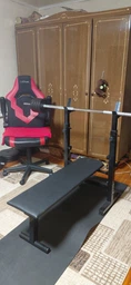 Скамья для жима со стойками та брусья Белая А414 Hardcore GYM фото от покупателей 1