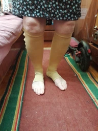 Гольфы для профилактики варикоза компрессионные эластичные Zip Sox, утягивающие гольфы для снятия усталости и отеков ног с молнией, размер S/M, 2 шт в комплекте Бежевые, ZSG-150-S/M-Beige фото от покупателей 2