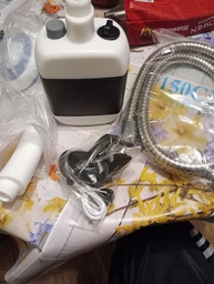 Портативний похідний душ Акумуляторний від USB Компактний туристичний душ із насосом для дачі або природи фото від покупців 2