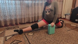 Блок для йоги EasyFit EVA з малюнком чорний