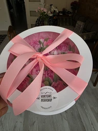 Зефірні квіти тюльпани в подарунковій коробці 21см honeycake фото від покупців 19