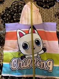 Детское полотенце-пончо для девочки Disney Gabbys Do YE18256 98-116 см Розовое (3609087660045)