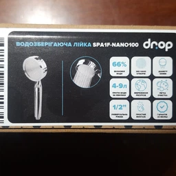 Водосберегающая душевая лейка DROP SPA1F-NANO100 с NANO SPA потоком - Экономия 66% фото от покупателей 13