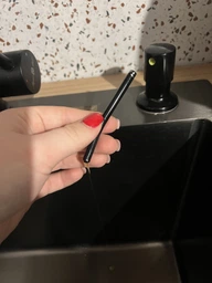 Мойка из нержавеющей стали AQUAMILL 5050 с PVD покрытием черная + смеситель + дозатор + решетка фото от покупателей 1