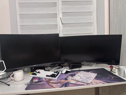 Настільне кріплення для двох моніторів OfficePro MA102 17-32" 2-9 кг Black фото від покупців 5
