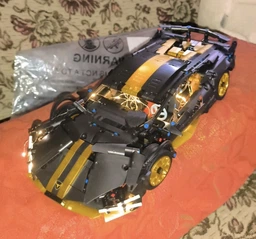 Конструктор Emissi Technic модель Lamborghini, 1280 деталей, масштаб 1:14 (36*16 см), від 5 років, Сірий з жовтим
