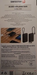 УМБ Swissten Power Bank Voltbox 30000 mAh 35W PD Black (8595217490574) фото от покупателей 1