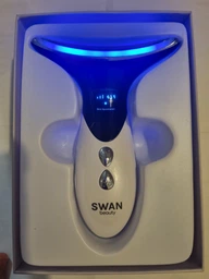 Микротоковый массажер Swan Beauty Lifting Pro MJ-32 микротоки для лица шеи и второго подбородка от отеков со световой LED терапией лимфодренаж и морщин домашний уход для красивой кожи белый фото от покупателей 1