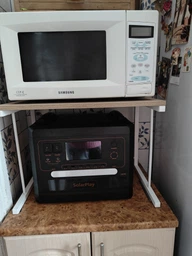 Підставка для мікрохвильовки Kitchen K301 Ferrum-decor 400x550x350 Чорний метал ДСП Сосна Кембра 16 мм (KITCH30108) фото від покупців 3
