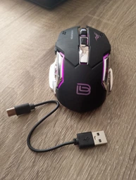 Миша бездротова, безшумна з підсвічуванням BAJEAL M500 2,4G+Bluetooth White фото від покупців 2