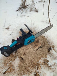 Акумуляторна ланцюгова пила ( пилка ) садова V-Tekk Electric Saw з шиною 12" для дерева та гілок, електропила + 2 акумулятори 21В, кейс