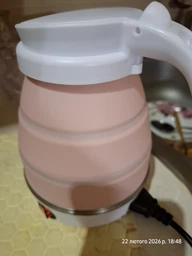 Электрочайник Electric Kettle силиконовый дорожный маленький чайник электрический 500мл цвет синий