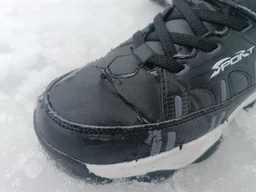 Кроссовки высокие детские баскетбольные размер 34 BLACK (PU, черный) (1807-4_Черный_34)