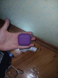 Чехол Silicone Case с микрофиброю для Airpods 5 / Airpods 4 Blackcurrant