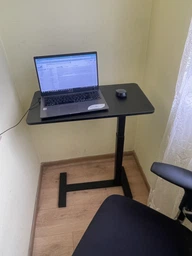 Cтол с регулировкой высоты на колесах 68x36 см Flexi Tech Black (28000) фото от покупателей 1