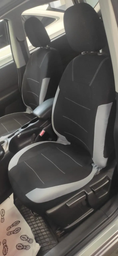 Авто чехлы для Mitsubishi Outlander 2001-2006 AUAU eX-Line с серой вставкой фото от покупателей 5