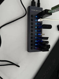 USB HUB 3.0 c дополнительным питанием, 10 USB портов - USB-хаб с блоком питания 24V3A (72W), алюминиевый корпус, usb концентратор (700037) фото от покупателей 8