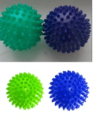 Набор мячей для массажа и МФР EasyFit EF-1058s-1063s PVC 7.5 см мячики массажеры для спины, ног, рук, шеи и стоп мягкий Красный + жесткий Фиолетовый (56003330) фото от покупателей 1