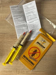 Засіб від тарганів гель Тарганол отрута інсектицид у шприці проти прусаків повзаючих комах паразитів усіх видів з ефектом доміно шприц 25 мл для знищення колонії мурах для квартири будинку кухні ванної комплект 2 шт + липка пастка фото від покупців 8