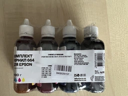 Комплект чернил Barva для Epson L100/L210/L355/L1300/L3050 (664) 4x90 г BK/C/M/Y (E-L100-090-MP) фото от покупателей 2