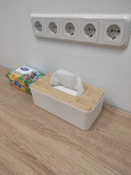 Органайзер для серветок МВМ MY HOME Scandinavia Білий/дерево (FH-42 WHITE/WOOD)
