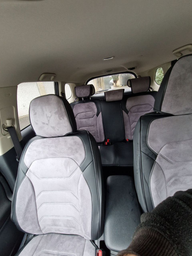 5D Чехлы на сиденья для MITSUBISHI L200 2006-2015 Autovalom Flannel черные с серой вставкою