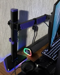 Настільне кріплення для монітора GamePro MAG101V RGB 17-40" 2-12 кг Black/Violet