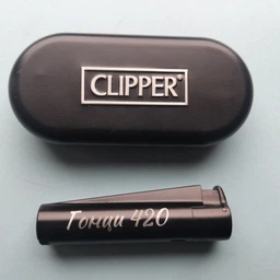 Газова запальничка Clipper metal JET Black турбо подарункова іменна з гравіюванням чорна кремнієва в металевому футлярі фото від покупців 1
