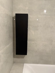 Полка этажерка подвесная MINIMALISM для ванной комнаты металлическая черная (ЛОФТ) фото от покупателей 2