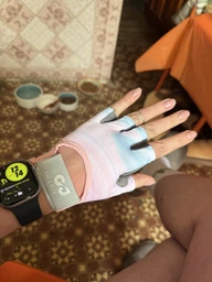 Рукавички для спорту фітнесу тренувань турніка велосипедні Rexchi унісекс для тренажерного залу підтягування важкої атлетики дихаючі універсальні вело рукавички неопрен Рожеві 66_3_S_2