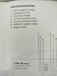 Интеллектуальное микропроцессорное зарядное устройство Qoltec 12V/24V LCD (5901878524917) фото от покупателей 1