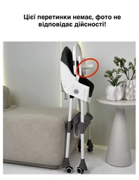 Стульчик для кормления Colombokid регулированная спинка, складной с подушкою и подножкой, детский со съемной столешницей стул на колесах для малышей до 4 лет бежево-белый (CK-1692 Beige) фото от покупателей 1