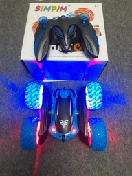 Машинка на радиоуправлении перевертыш радиоуправляемая трюковая RC джип вездеход внедорожник двусторонняя полноприводная аккумуляторная на пульте с LED подсветкой трюки вращение 360 градусов игрушка подарок для детей мальчиков для дома улицы бездорожья