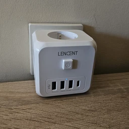 Сетевой фильтр разветвитель тройник 3EU розетки с выключателем + 2USB-C + 2USB-A Lencent PowerCube 4000W/16A Белый фото от покупателей 4