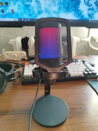 Микрофон конденсаторный настольный игровой FIFINE A6V AMPLIGAME (A6V) с поп-фильтром / White фото от покупателей 1