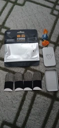Игровые напальчники Shezi S04 4 шт + Металлическая коробка Серебряная