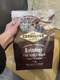 Сухий корм для дорослих активних кішок Carnilove Raindeer Energy&Outdoor 400 г (8595602512263)
