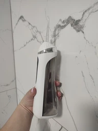 Ирригатор для полости рта 200 мл беспроводной аккумуляторный Oral Irrigator, портативный с 3 режимами работы и 4 сменными насадками для ухода за зубами, деснами и брекетами Белый, RGL-137-White фото от покупателей 11