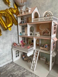 Ляльковий будинок Sunny Cottage дерев'яний з меблями Дитячий будиночок для ляльок барбі дівчаток lol КОМФОРТ