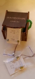 Сережки пусети зі срібла з оливковими фіанітами (АРТ. №602) Dadiverin Jewelry