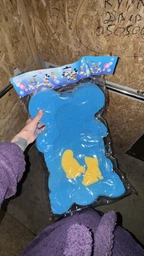 Коврик поролоновый в ванночку для малышей Bimbo Adik 2 фигурные мочалки Голубой