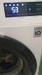 Пральна машина LG серії AI DD TurboWash 360˚ F2Y5PS6W, фронтальна, вузька, 8 кг, 1200, клас A/A/B, 47 см, 12 програм, дисплей, пара, інвертор, білий з чорним люком фото від покупців 2