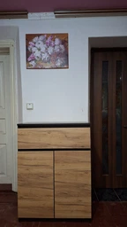 Шафа з дзеркалом Брайт 1221 х 520 х 2000 h Майстер Форм ДСП Венге магія / біла (телескопічні напрямні) (лівостороння) 20480