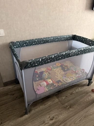 Манеж дитячий ігровий MoMi Belove манеж ліжко дитяче манеж для ігор та сну ліжко-манеж 120 x 60 см графітовий