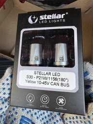 Помаранчеві LED повороти в червоному ліхтарі 3157 P27/7W T25 для сертифікації авто з США, canbus, 2шт — STELLAR S30 фото от покупателей 1