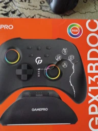 Бездротовий геймпад GamePro із зарядною станцією GPX13BDOC BT 5.3/USB/2.4 ГГц (Switch/PC/iOS/Android) RGB Black фото від покупців 1